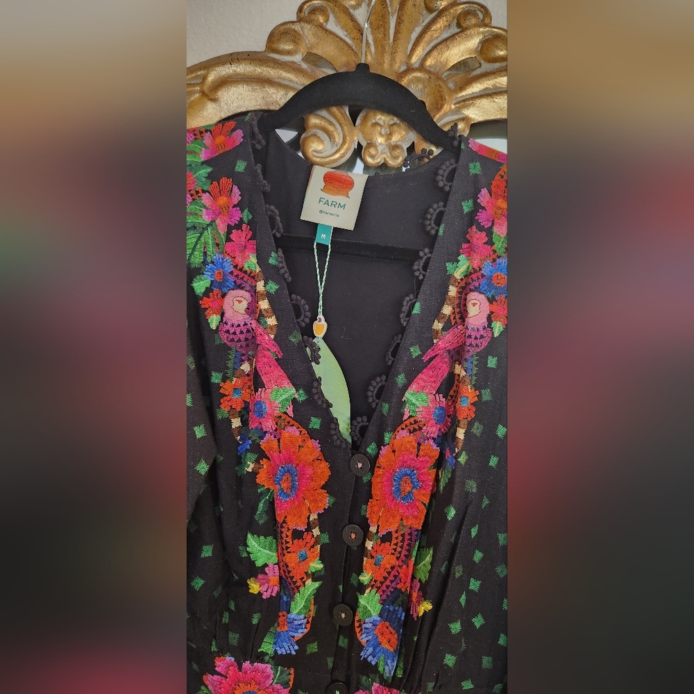 Farm Rio Black blooming garden dress - Picture 6 of 13